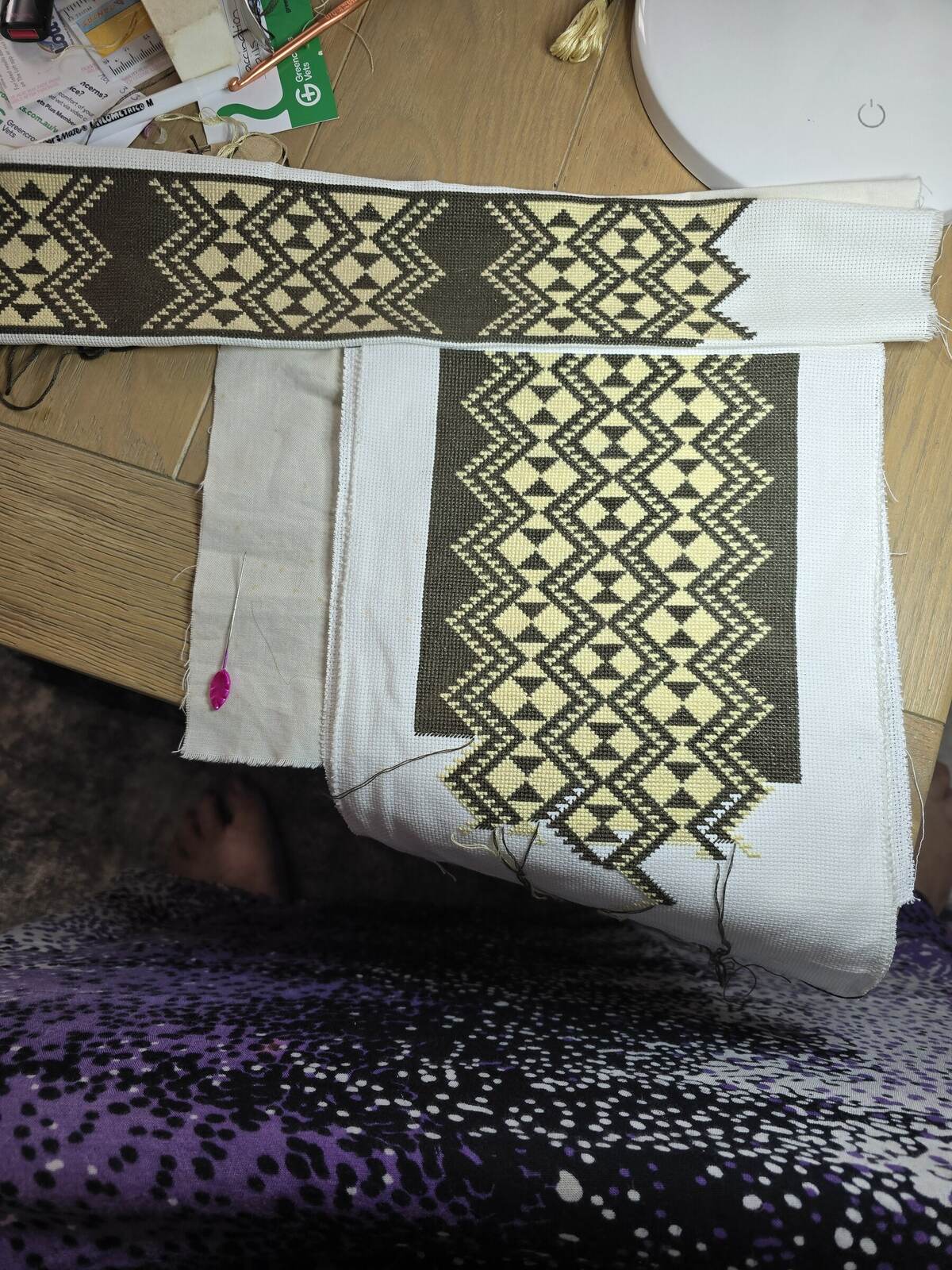 Karen&rsquo;s finished tāniko band